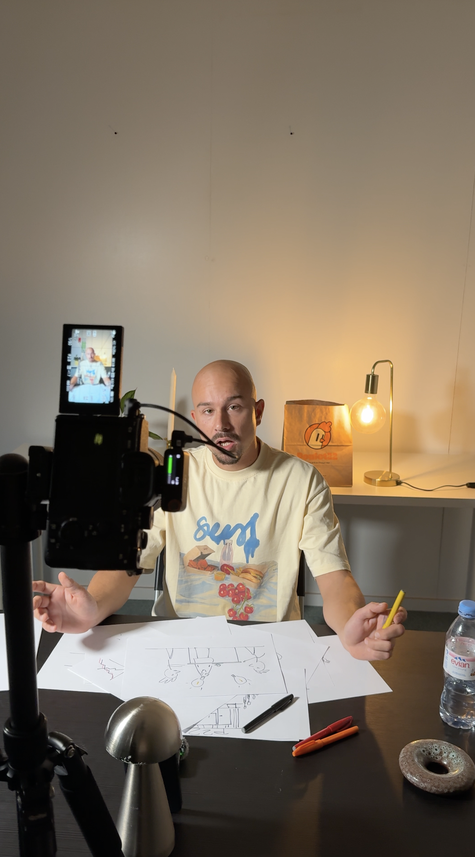Tournage d'une vidéo avec storyboard et scripts